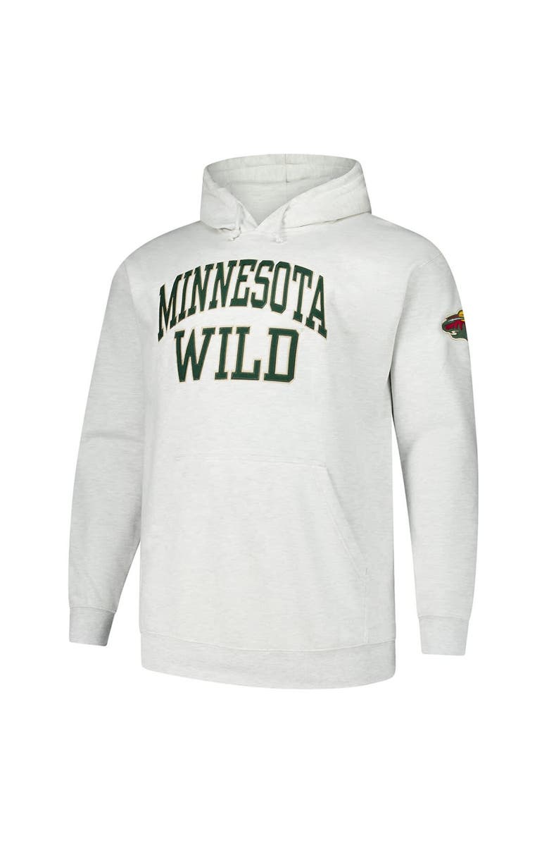 FANATICS Men's Fanatics Heather Gray Minnesota Wild Big & Tall Fleece Pullover Hoodie, Alternate, color, Heather Gray