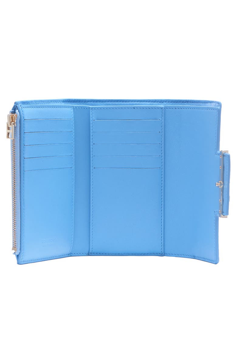 TOM FORD Aube Croc Embossed Compact Wallet, Alternate, color, Lichen Blue