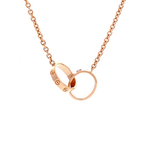Love Interlocking Necklace 18K Rose Gold