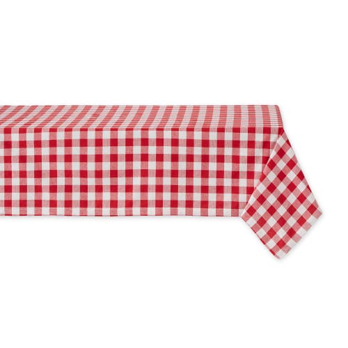 Dii Cotton Check Tablecloth In Red