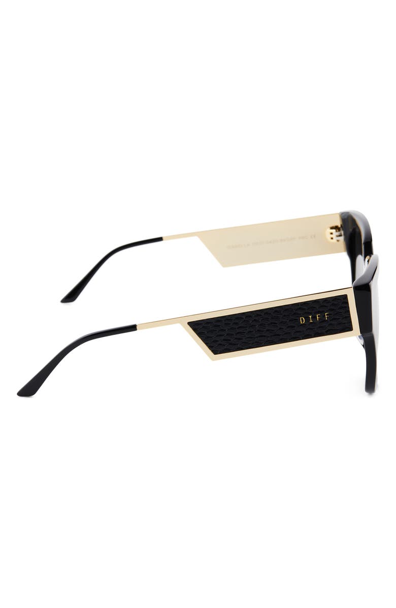 DIFF Isabella 54mm Polarized Square Sunglasses, Alternate, color, Black/ Grey