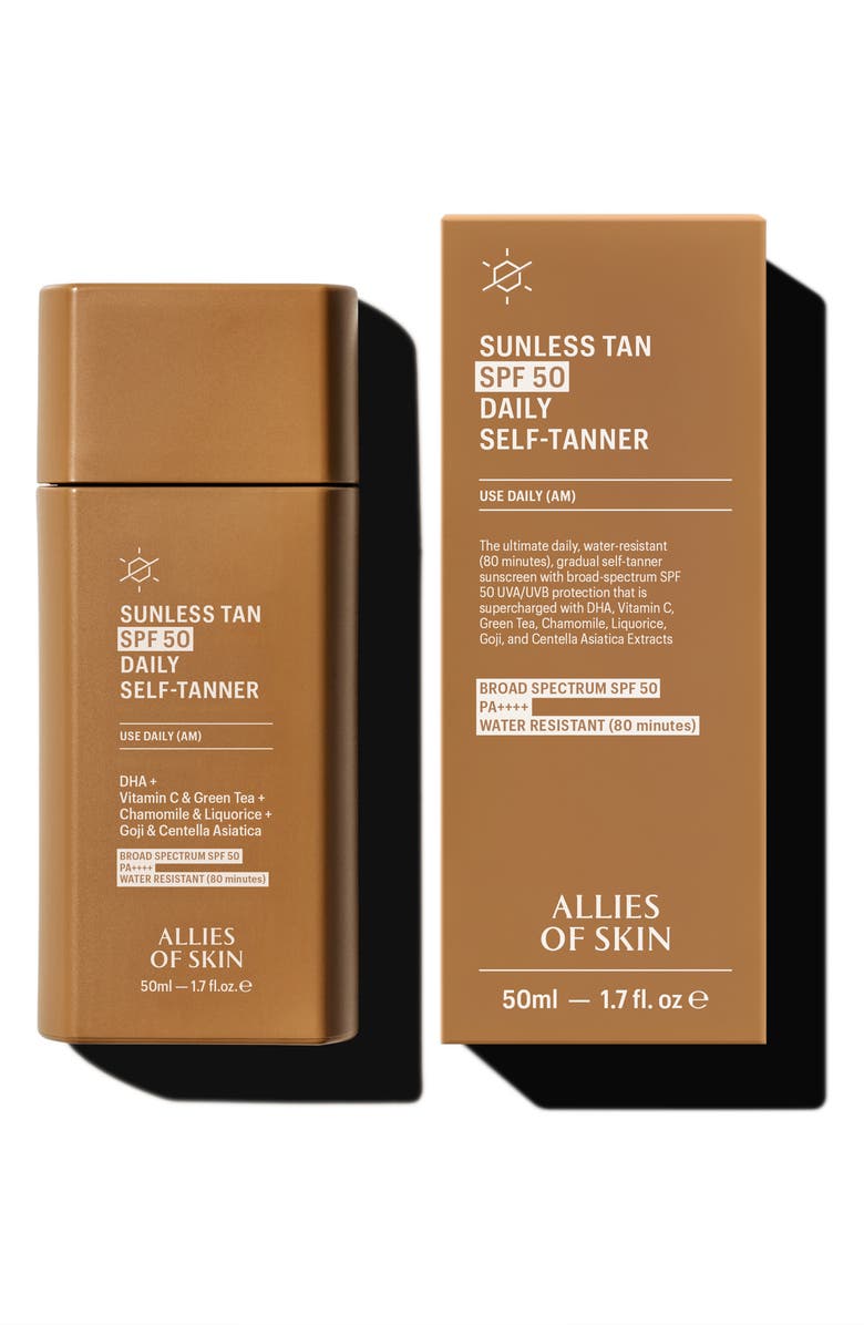 ALLIES OF SKIN Sunless Tan SPF 50 Daily Self-Tanner, Main, color, 