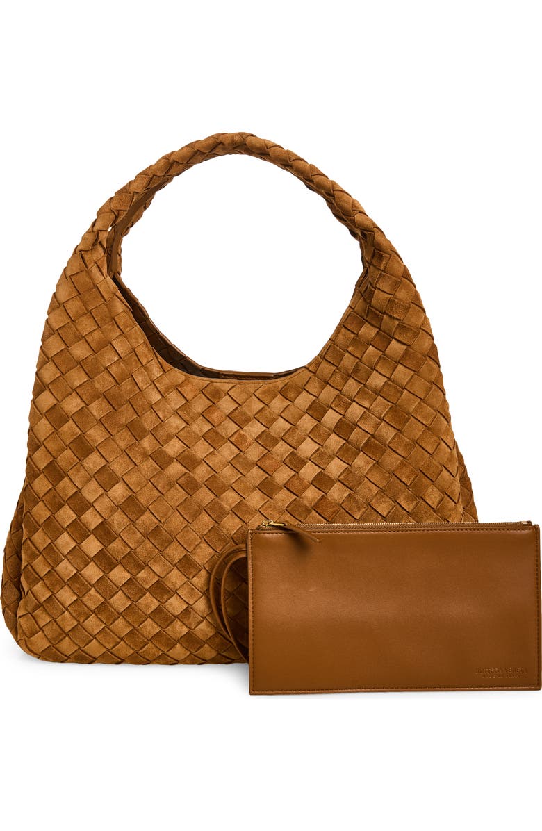 Bottega Veneta Large Campana Sue Shoulder Bag, Alternate, color, 2599 Amber-M Brass