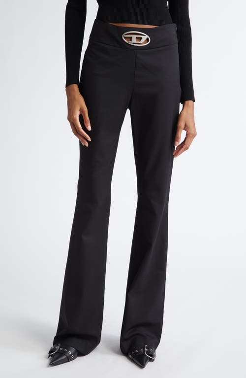 DIESEL® P-Erseus High Waist Flare Pants in Black 