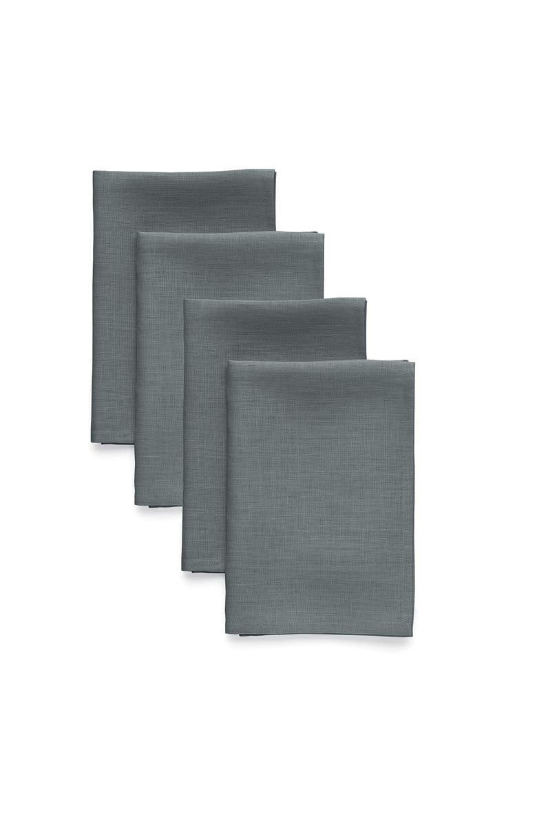 Solino Home Linen Dinner Napkins - Fete, 20" x 20" Inch, Main, color, Lava Smoke