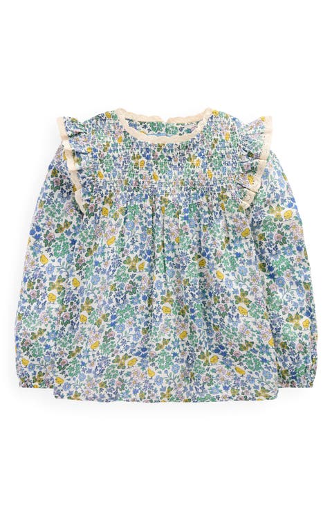 Kids' Floral Smocked Cotton Jersey Top (Toddler, Little Kid & Big Kid)