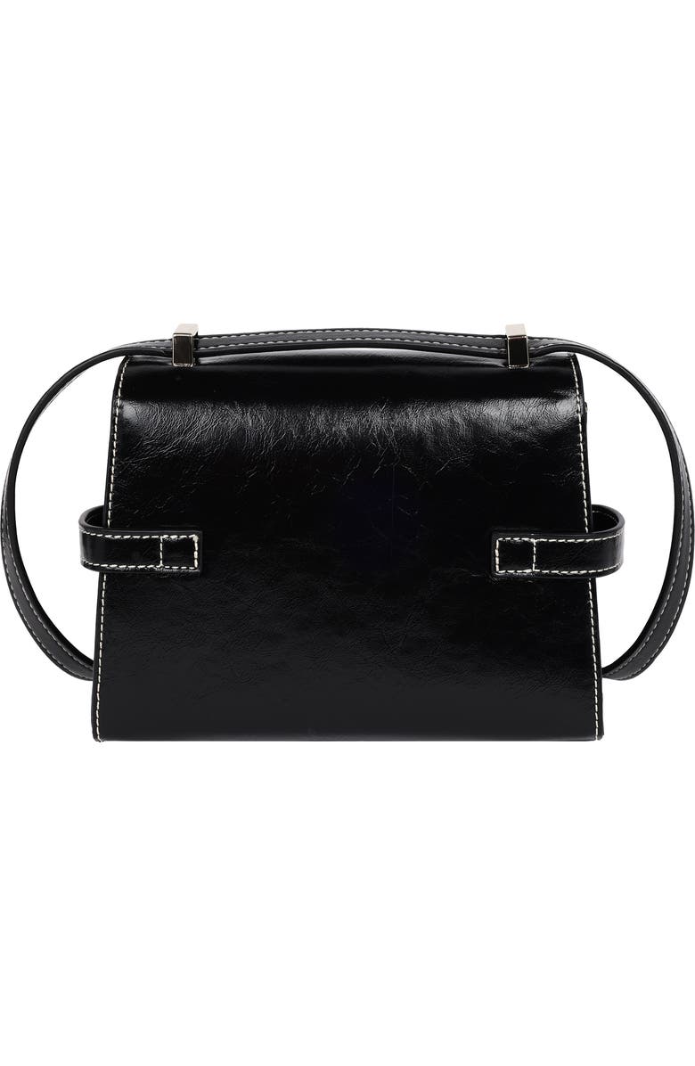 True Religion Buckle Tab Flap Crossbody Bag, Alternate, color, Black