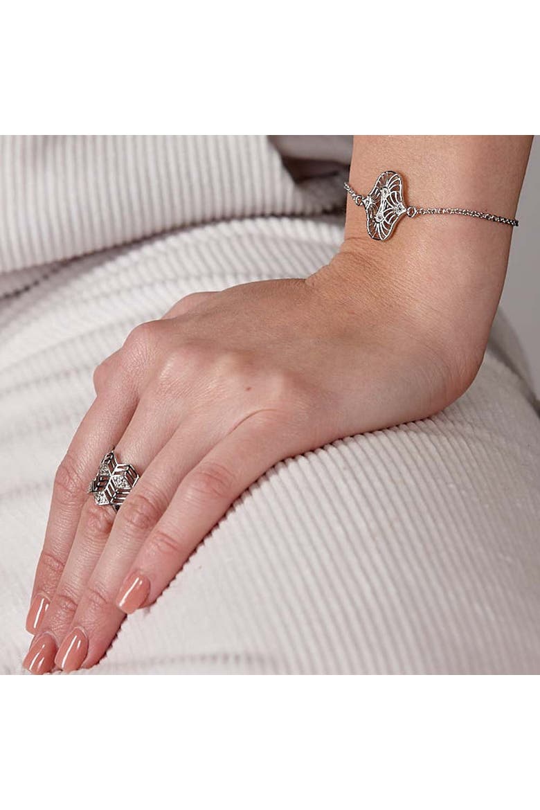 Art Deco Full Triangle Ring, Alternate, color, Sterling Silver