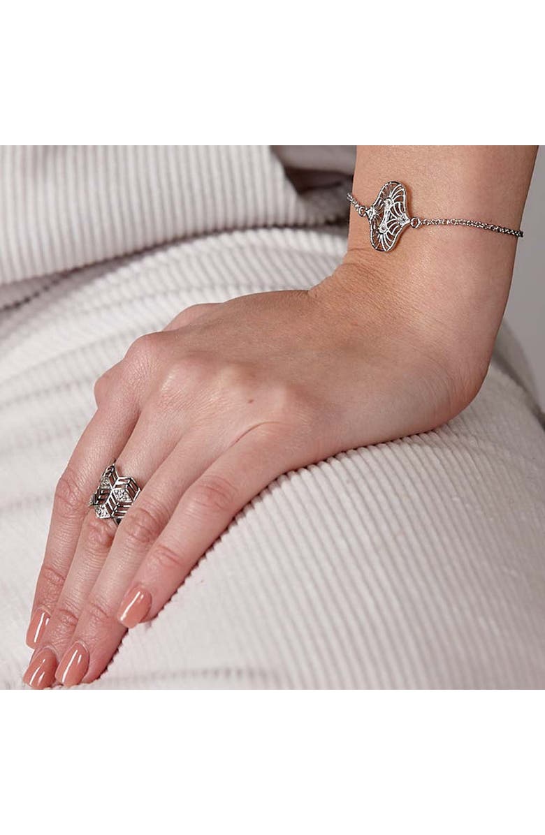 Lucy Quartermaine Art Deco Full Triangle Ring, Alternate, color, Sterling Silver