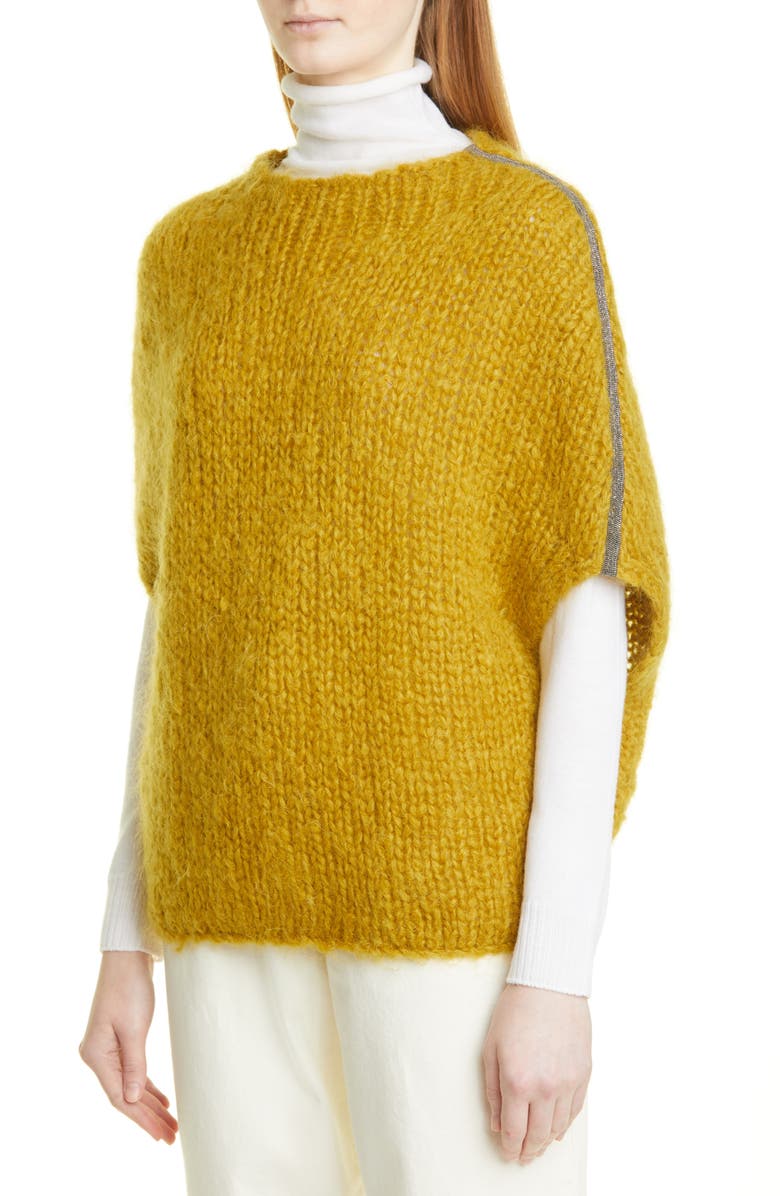 Fabiana Filippi Bead Detail Mohair & Wool Dolman Sleeve Sweater, Alternate, color,