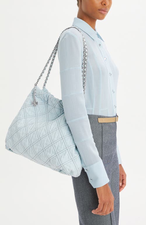 Tory Burch Fleming Soft Denim Shoulder Bag