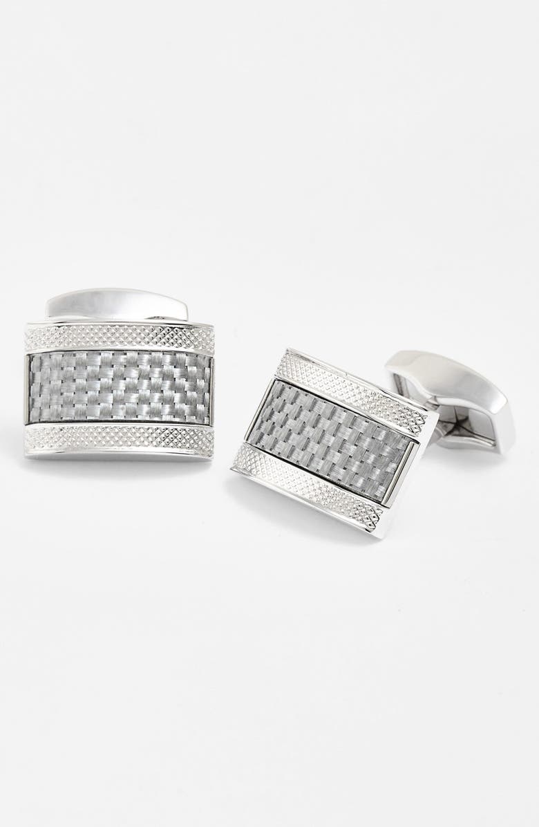 Tateossian Carbon Fiber Cuff Links, Main, color, 