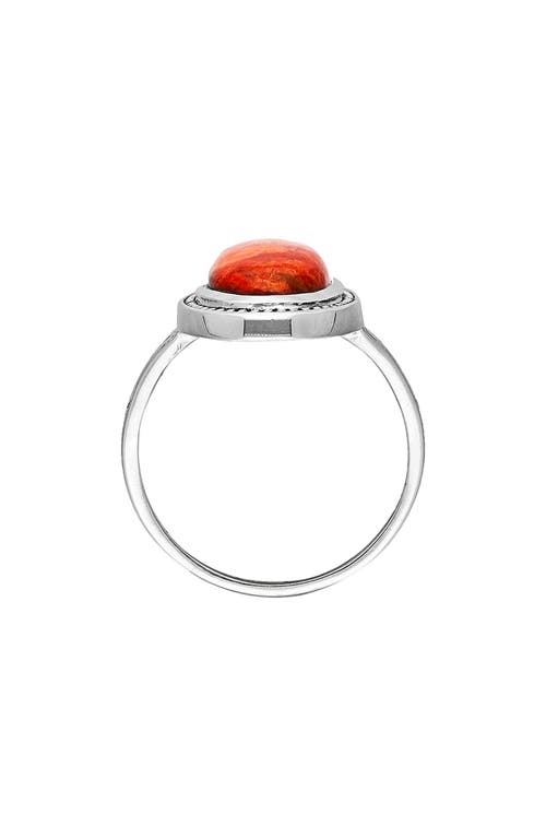 Ys Gems Orange Mohave Turquoise Ring In Orange