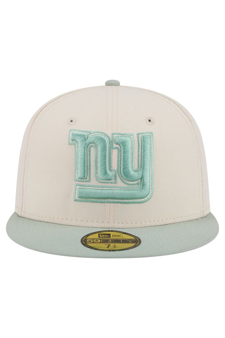 Men's New Era Cream/Light Green New York Giants Color Pack 59FIFTY Fitted Hat, Alternate, color, Cream