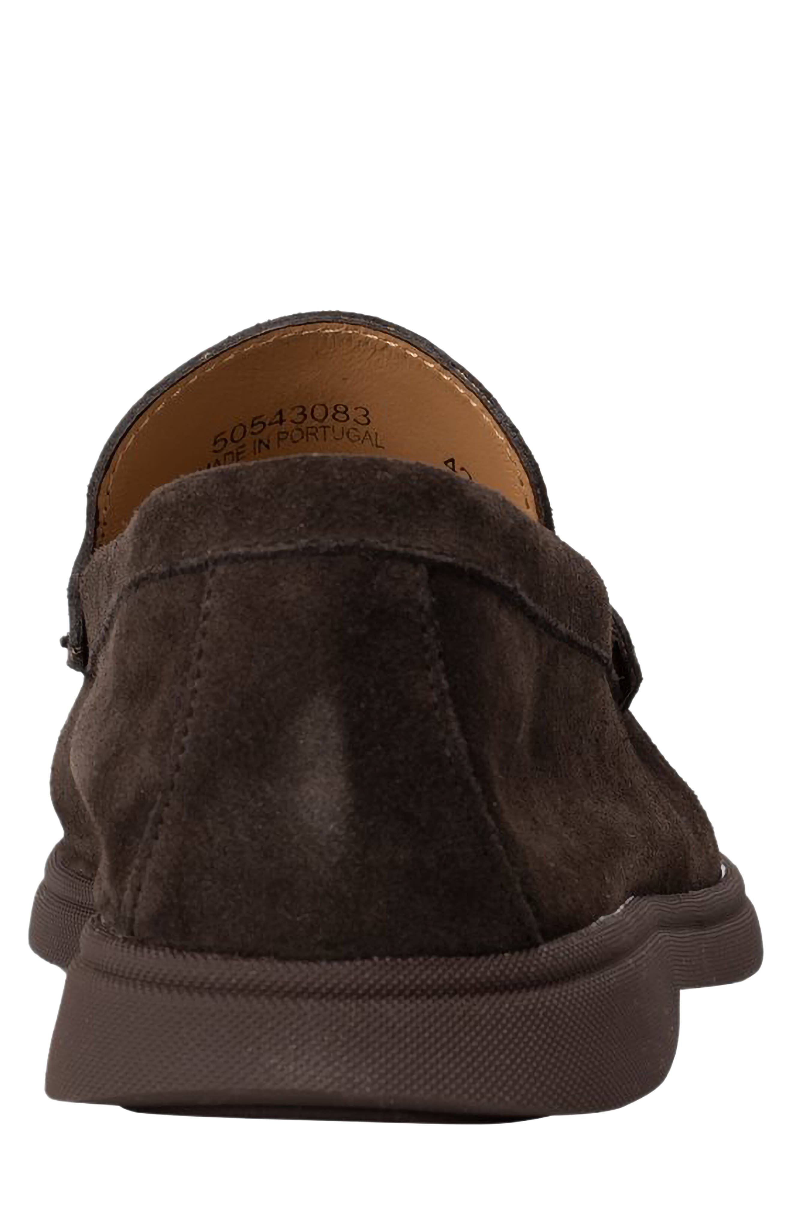 Sienne Moc Toe Loafer, Alternate, color, DARK BROWN