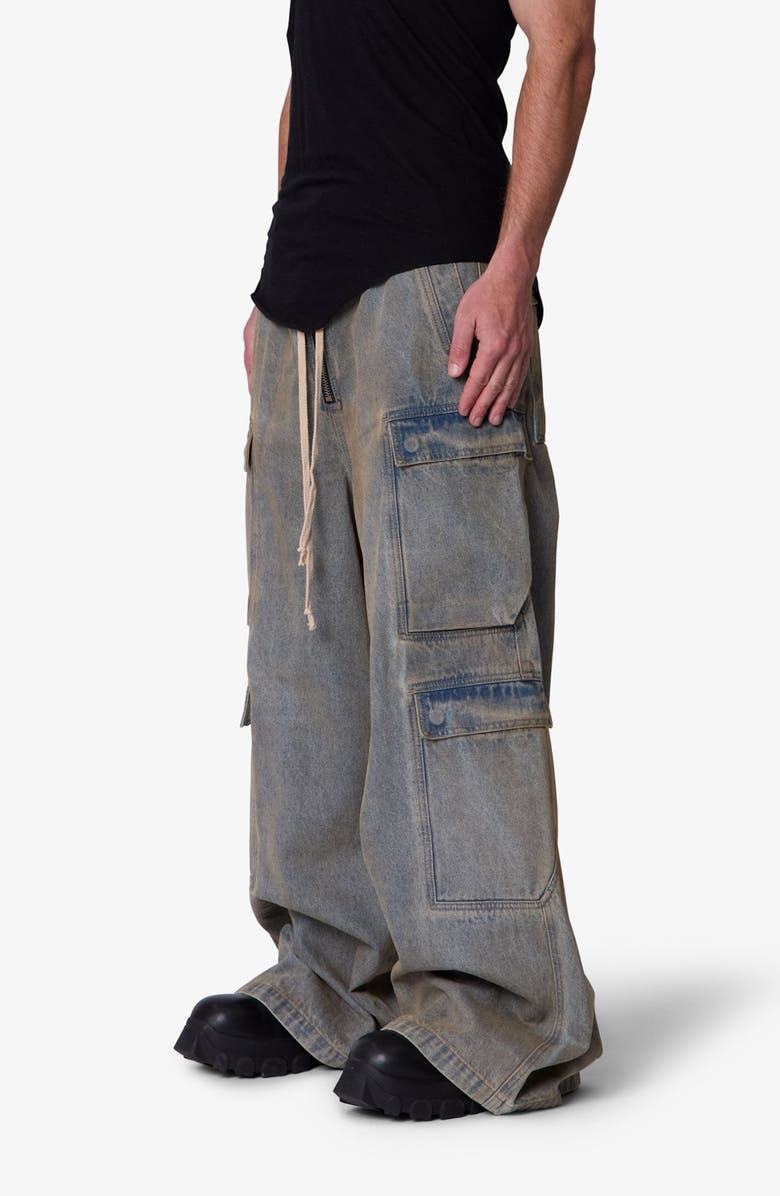 mnml Astro Rave Oversize Double Cargo Jeans, Alternate, color, 