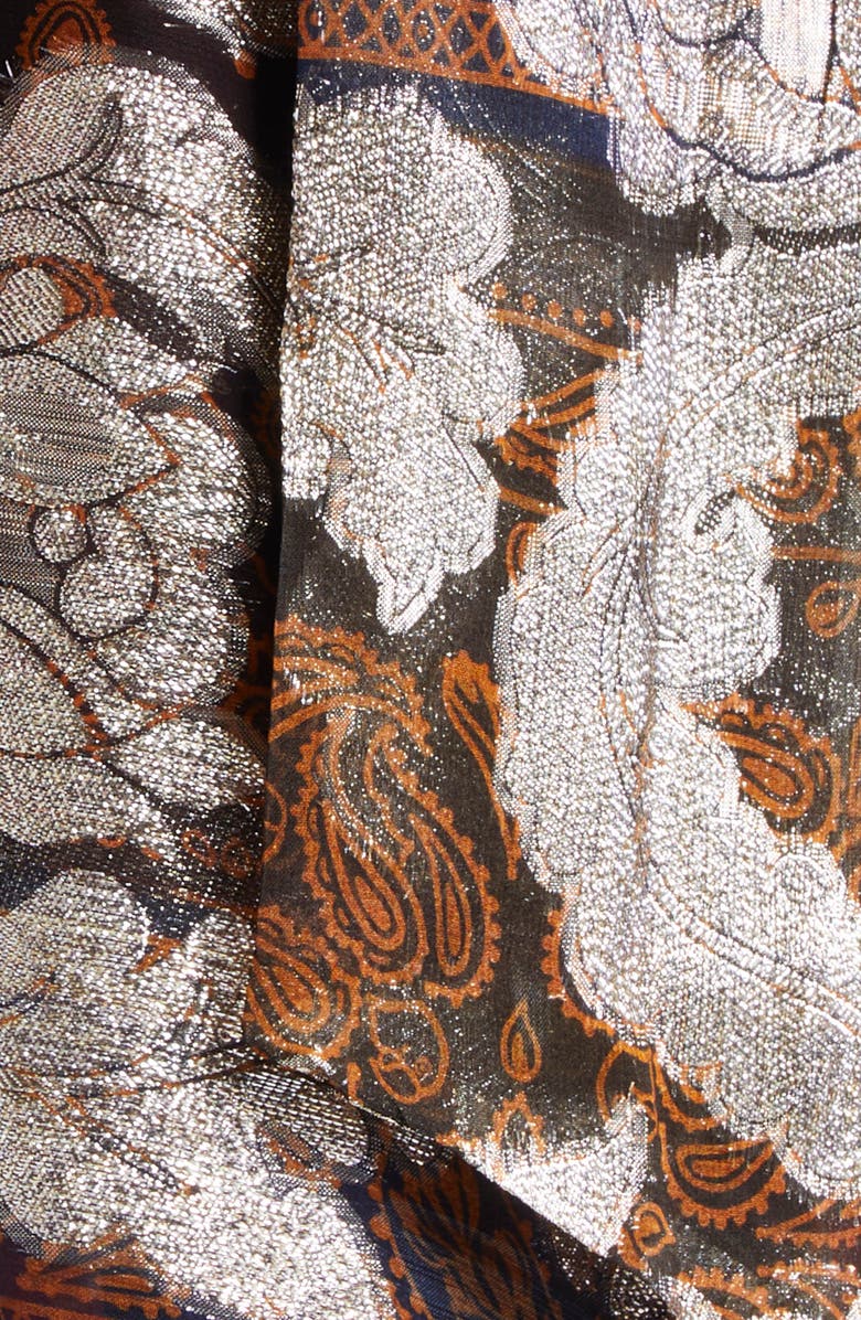 FARM Rio Metallic Jacquard Sleeveless Maxi Dress, Alternate, color, 