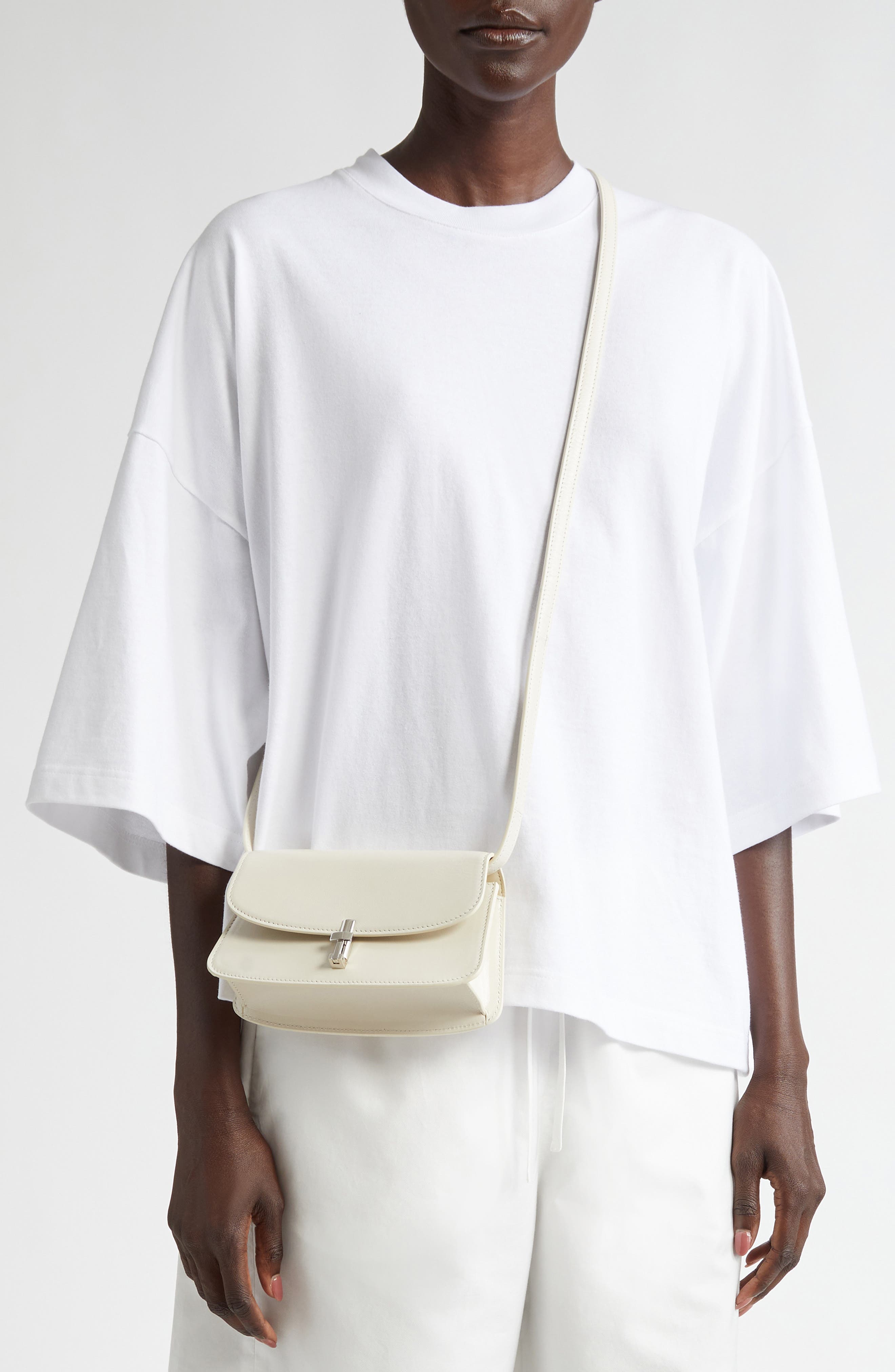 Sofia Leather Crossbody Bag, Alternate, color, IVORY PLD