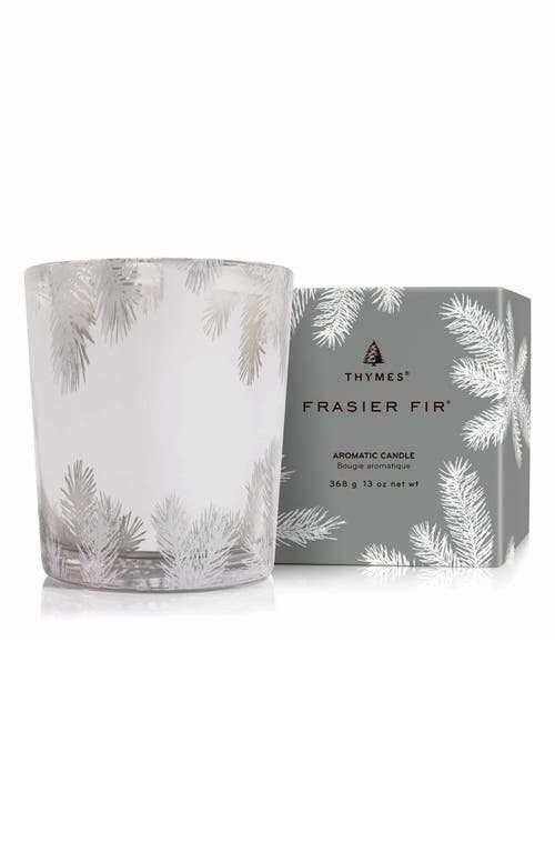 Thymes Frasier Fir Statement Jar Candle in Silver 