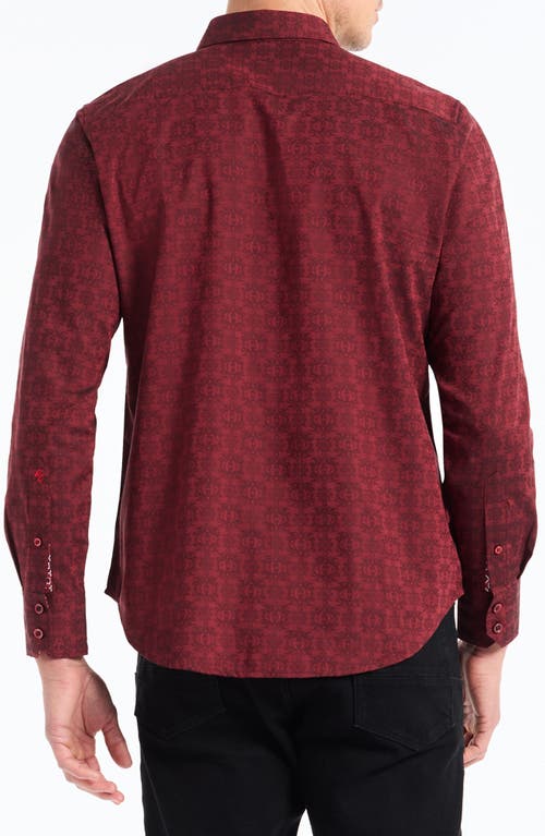 Robert Graham Stellman Long Sleeve Button-up Shirt In Burgundy