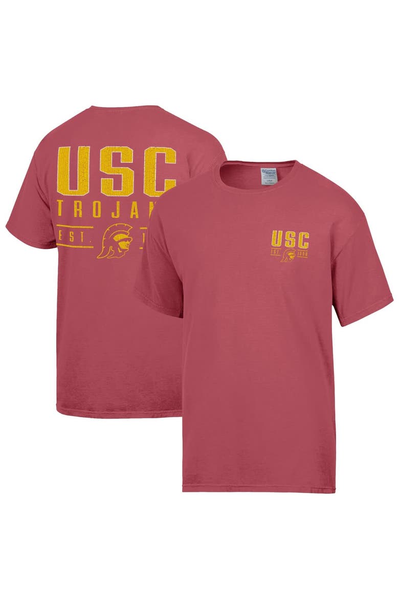 Men's ComfortWash  Cardinal USC Trojans Big Name T-Shirt, Main, color, Cardinal