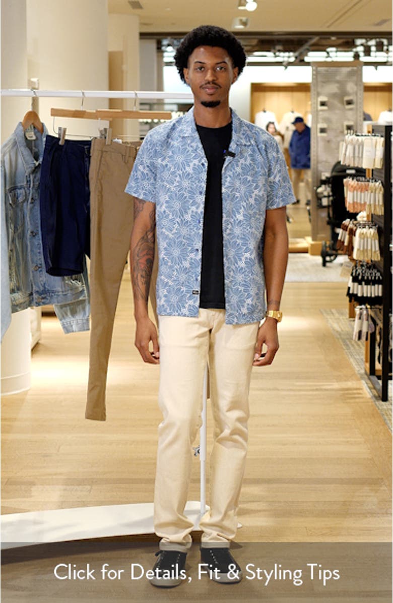 Tyler Embroidered Eyelet Cotton Camp Shirt, sales video thumbnail