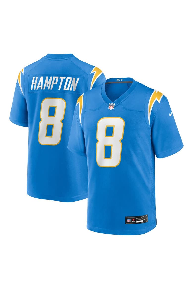 Men's Nike Omarion Hampton Powder Blue Los Angeles Chargers 2025 NFL Draft First Round Pick Game Jersey, Main, color, Powder Blue