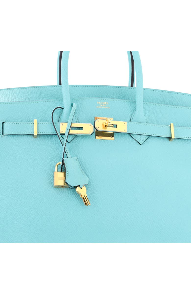 Pre-Owned Hermes Birkin Handbag Blue Epsom with Gold Hardware 35, Alternate, color, Bleu Atoll