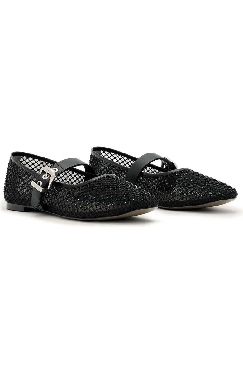 AllSaints Holly Mesh Ballet Flat, Main, color, Black