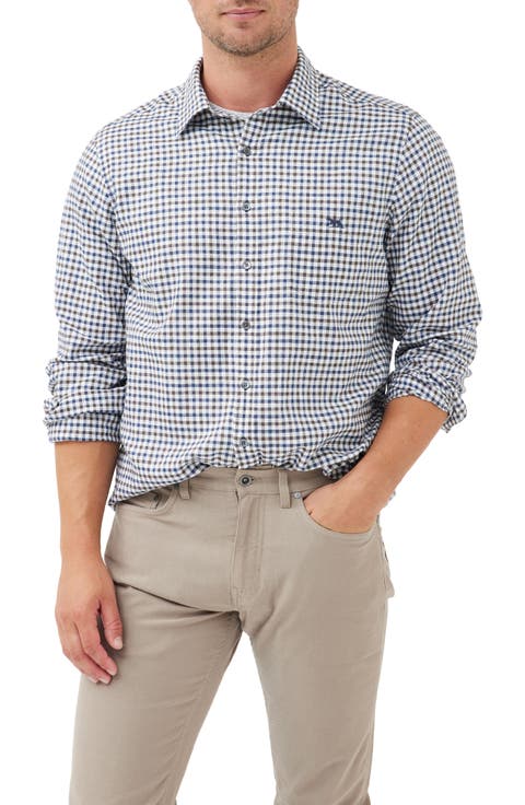 Gebbies Valley Gingham Button-Up Cotton & Linen Shirt