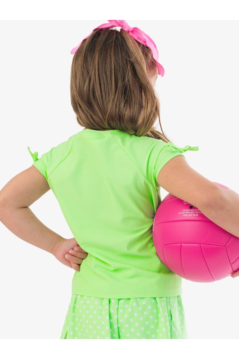 UPF50 Active Raglan Bow Shirt, Alternate, color, Neon Honeydew