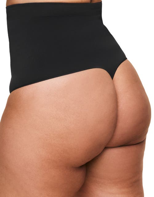 Adore Me Riya High-waisted Smoothing Thong In Black