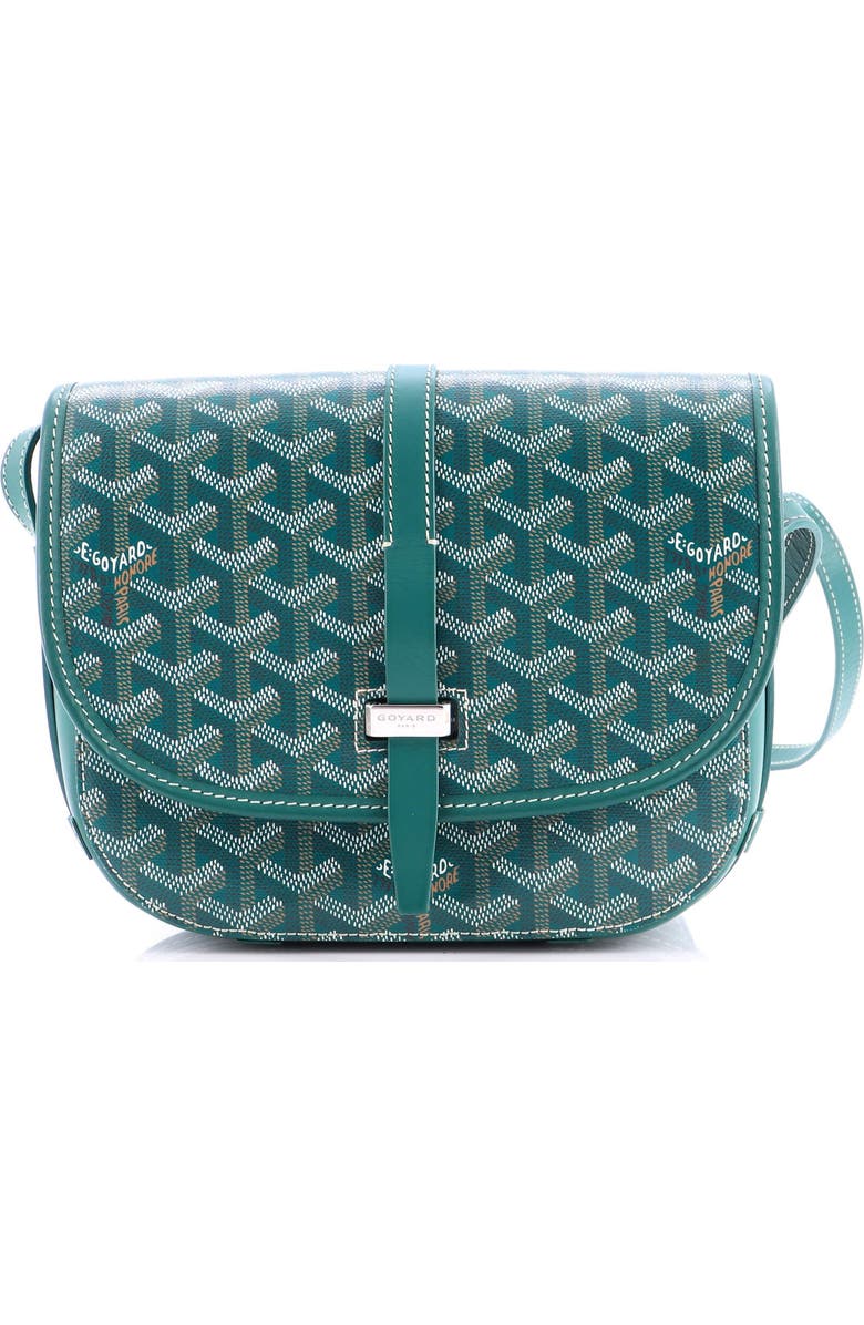 Pre-Owned Goyard Belvedere II Messenger Bag Coated Canvas PM, Main, color, Green