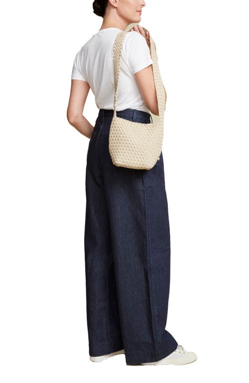 Shop Naghedi Laguna Woven Crossbody Bag In Ecru