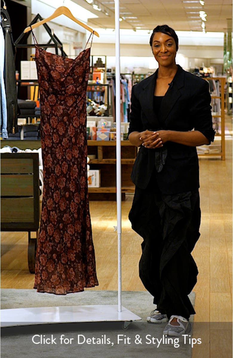 Esmeralda Floral Print Slipdress, sales video thumbnail