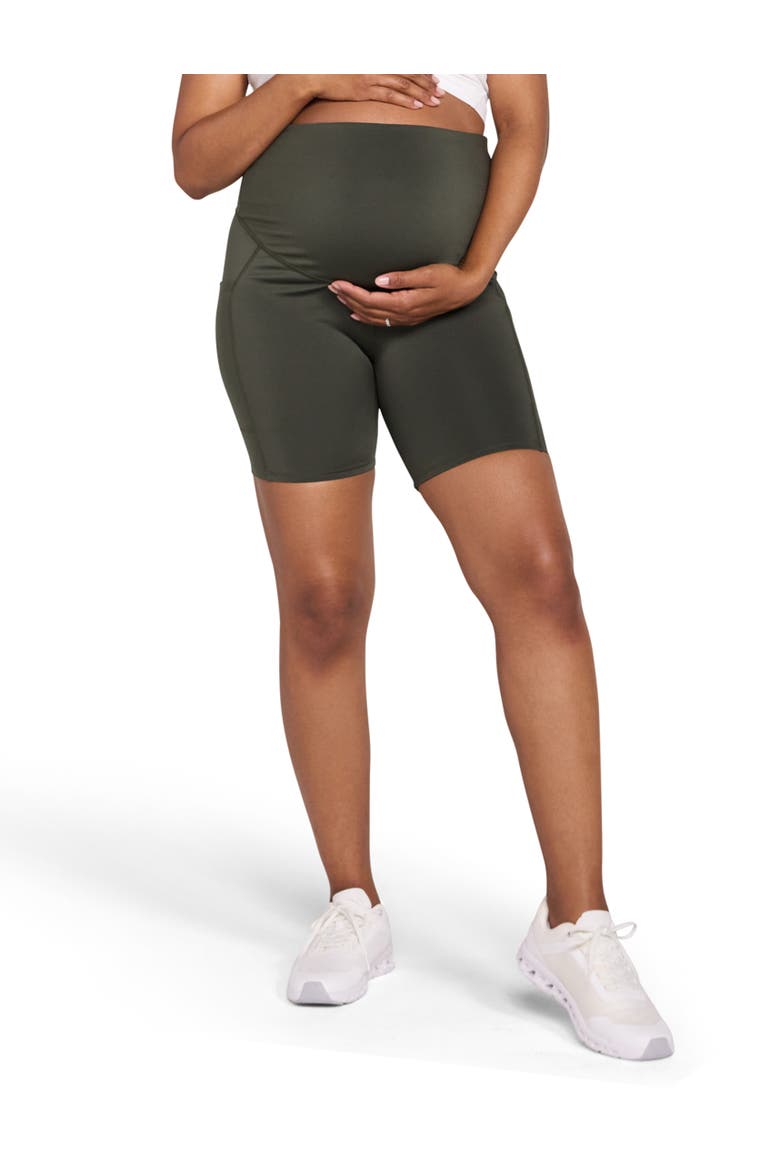 6 1/2" Active Pocket Maternity Biker Short, Alternate, color, Deep Depths