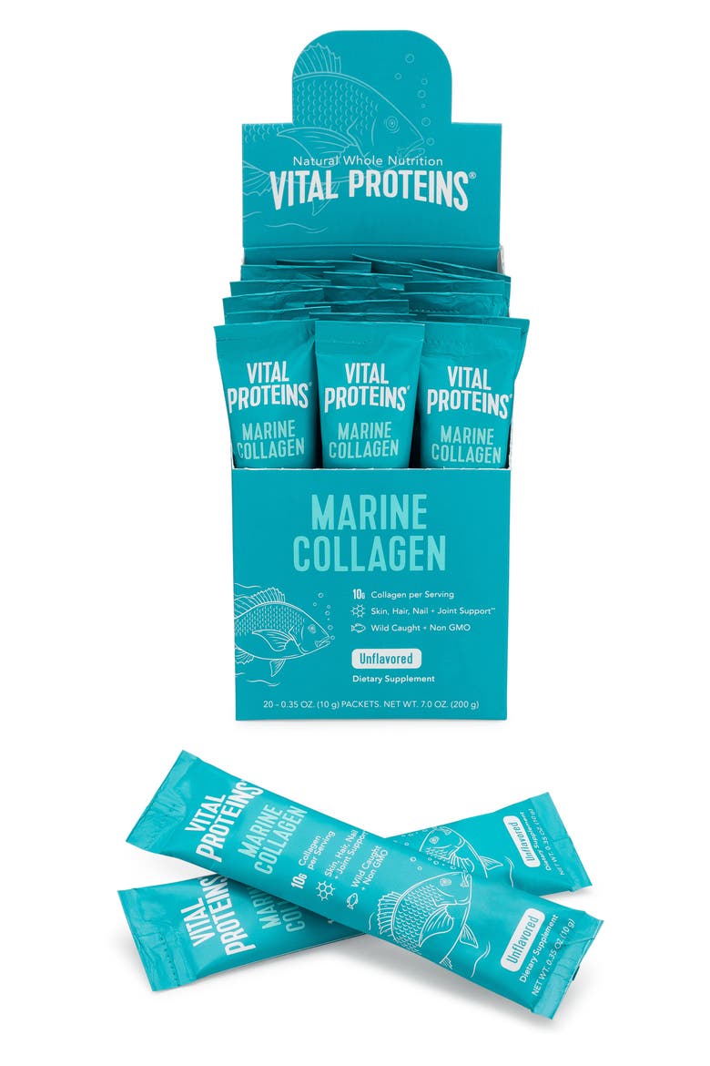 Marine Collagen Peptides Unflavored Dietary Supplement Packets, Alternate, color, NO COLOR