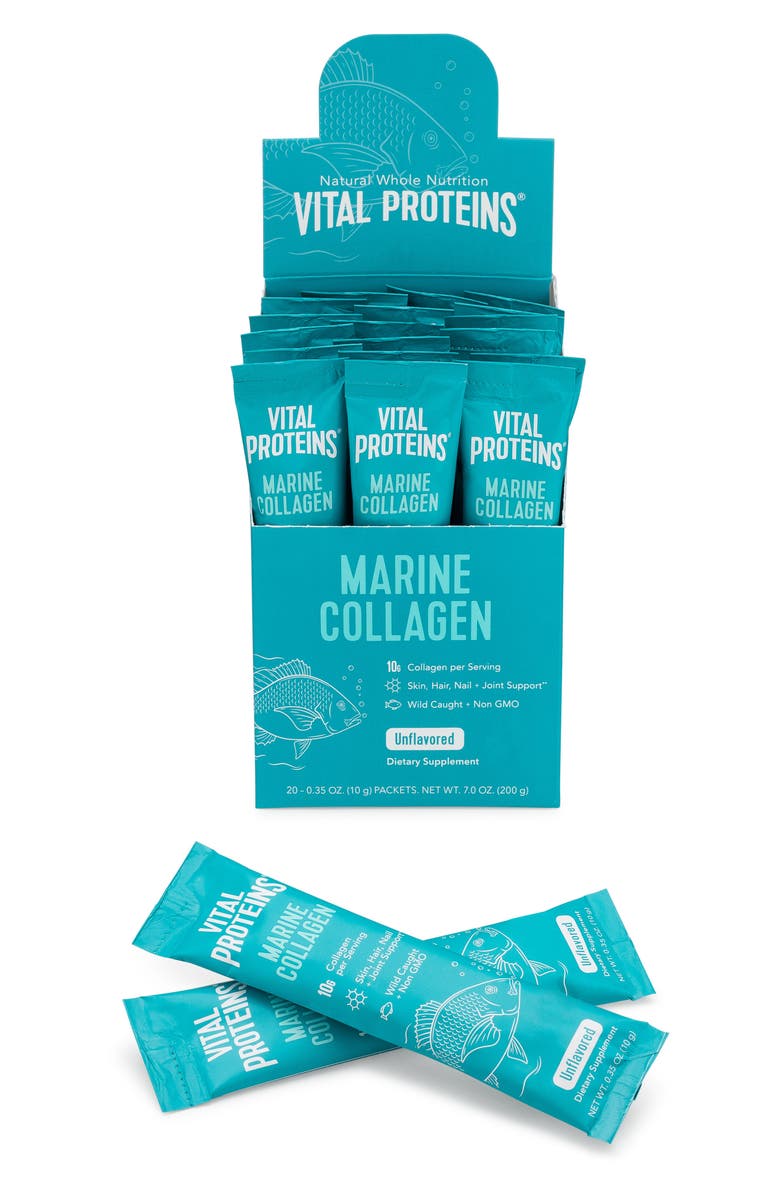 Vital Proteins Marine Collagen Peptides Unflavored Dietary Supplement Packets, Alternate, color,