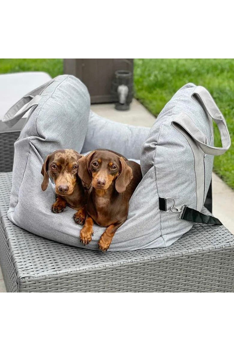 First Class Dog Car Seat Bed, Alternate, color, Grey
