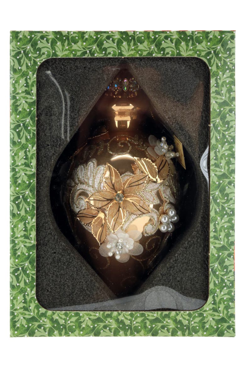 Kings Jewel Fancy Finial Ornament, Gold, Alternate, color, Champagne Gold