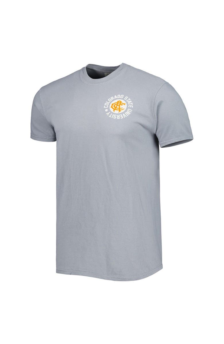 IMAGE ONE Men's Gray Colorado State Rams Pennant Comfort Color T-Shirt, Alternate, color, 