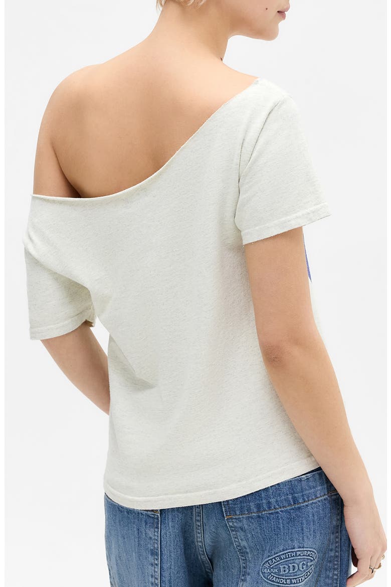 Off the Shoulder Logo Graphic T-Shirt, Alternate, color, GREY MARL