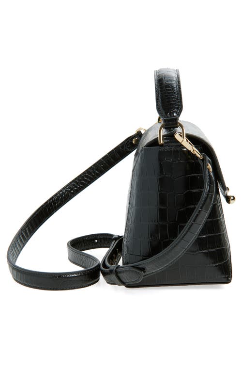 Strathberry Mosaic Croc Embossed Leather Top Handle Bag