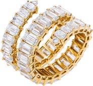 BY ADINA EDEN Lab Grown Diamond Emerald Eternity Coil Ring 14K