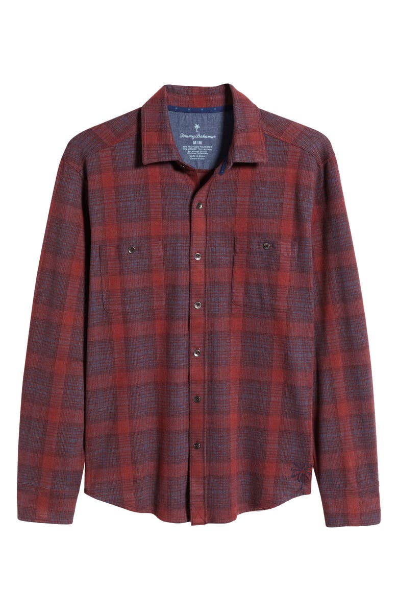 Tommy Bahama Fireside San Miguel Plaid Strech Flannel Button-Up Shirt, Alternate, color, 