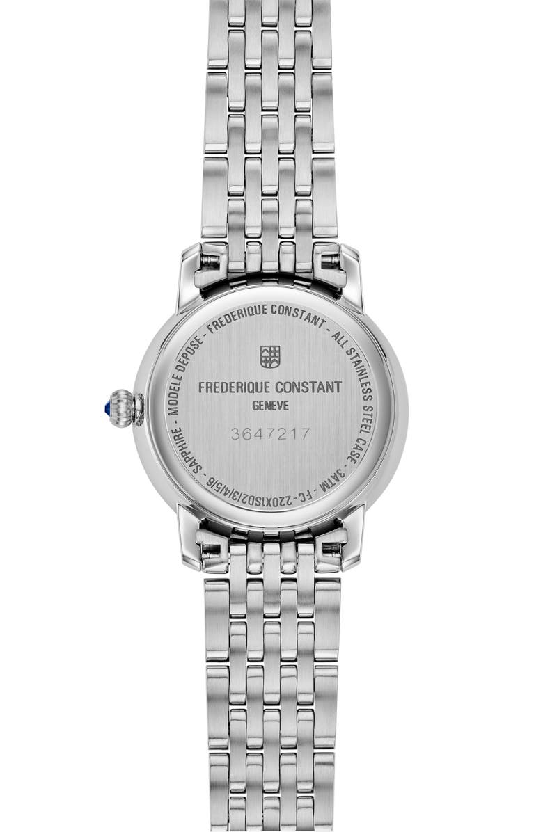 FREDERIQUE CONSTANT Slimline Bracelet Watch, 30mm, Alternate, color, Silver-Tone