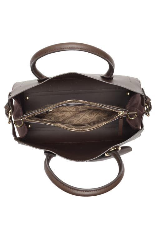 Nanette Lepore Quentin East/west Triple Section Satchel Bag In Brown