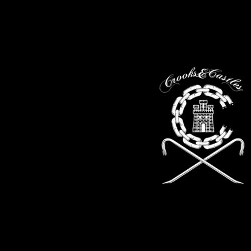 Crooks & Castles Ancient Tower White Badge  Graphic T-shirt In Black