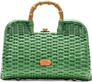 Frances Valentine Buzzy Woven Wicker Top Handle Bag