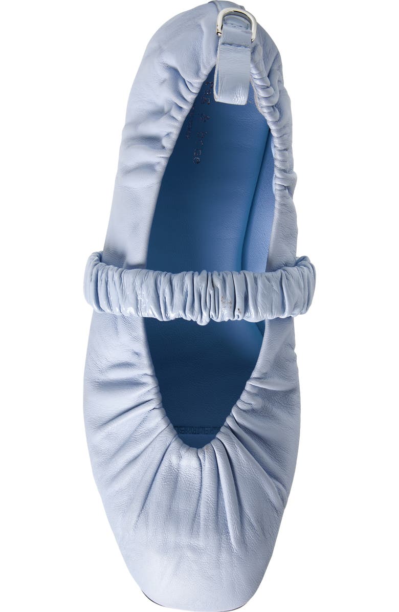 rag & bone Spire Ruched Mary Jane Flat, Alternate, color, Sky Blue